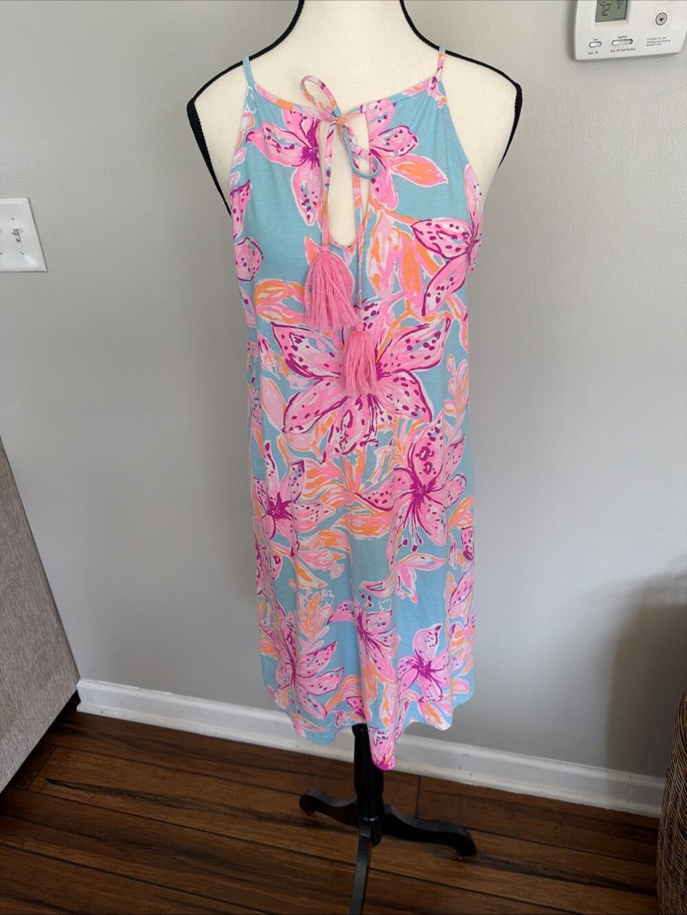Bright Colorful Casual Summer Dress for women, Size medium